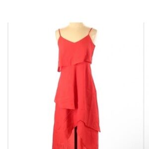 BCBG Paris Asymmetrical Red Dress